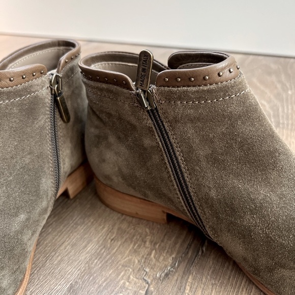 Italeau Miralda Brown Suede Ankle Booties size 37 (size 6) - Picture 3 of 10